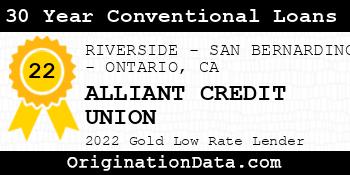 ALLIANT CREDIT UNION 30 Year Conventional Loans gold