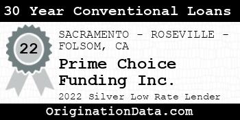 Prime Choice Funding 30 Year Conventional Loans silver