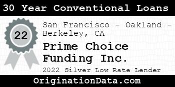 Prime Choice Funding 30 Year Conventional Loans silver