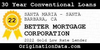 BETTER MORTGAGE CORPORATION 30 Year Conventional Loans gold