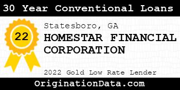 HOMESTAR FINANCIAL CORPORATION 30 Year Conventional Loans gold