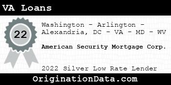 American Security Mortgage Corp. VA Loans silver