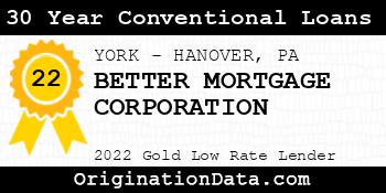 BETTER MORTGAGE CORPORATION 30 Year Conventional Loans gold