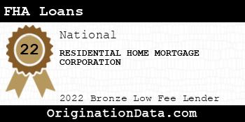 RESIDENTIAL HOME MORTGAGE CORPORATION FHA Loans bronze