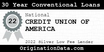 CREDIT UNION OF AMERICA 30 Year Conventional Loans silver