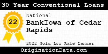 BankIowa of Cedar Rapids 30 Year Conventional Loans gold