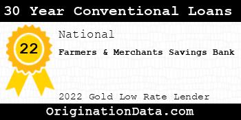 Farmers & Merchants Savings Bank 30 Year Conventional Loans gold