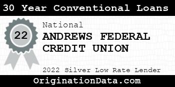 ANDREWS FEDERAL CREDIT UNION 30 Year Conventional Loans silver
