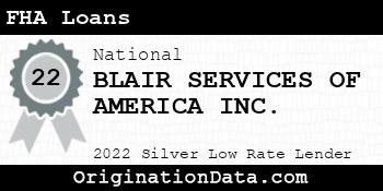 BLAIR SERVICES OF AMERICA FHA Loans silver