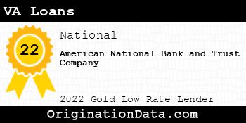 American National Bank and Trust Company VA Loans gold