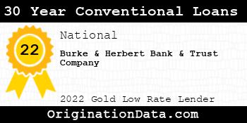 Burke & Herbert Bank & Trust Company 30 Year Conventional Loans gold