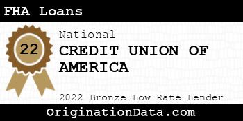 CREDIT UNION OF AMERICA FHA Loans bronze