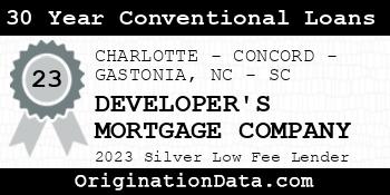 DEVELOPER'S MORTGAGE COMPANY 30 Year Conventional Loans silver
