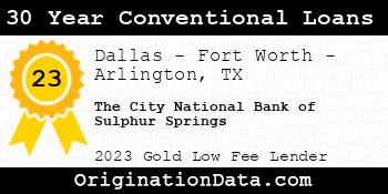 The City National Bank of Sulphur Springs 30 Year Conventional Loans gold