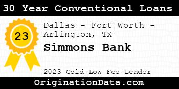 Simmons Bank 30 Year Conventional Loans gold