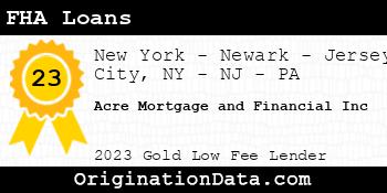 Acre Mortgage and Financial Inc FHA Loans gold