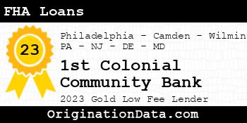 1st Colonial Community Bank FHA Loans gold