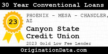 Canyon State Credit Union 30 Year Conventional Loans gold