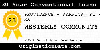 WESTERLY COMMUNITY 30 Year Conventional Loans gold