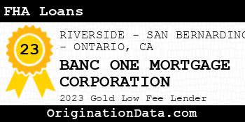 BANC ONE MORTGAGE CORPORATION FHA Loans gold