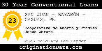 Cooperativa de Ahorro y Credito Jesus Obrero 30 Year Conventional Loans gold