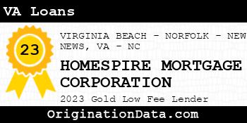 HOMESPIRE MORTGAGE CORPORATION VA Loans gold