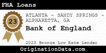 Bank of England FHA Loans bronze