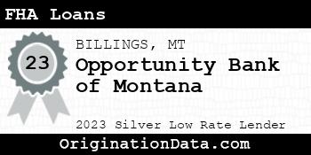 Opportunity Bank of Montana FHA Loans silver