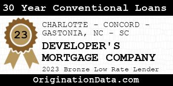 DEVELOPER'S MORTGAGE COMPANY 30 Year Conventional Loans bronze