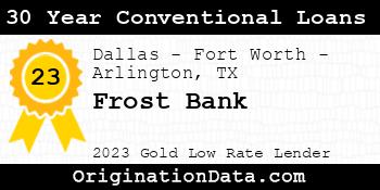 Frost Bank 30 Year Conventional Loans gold
