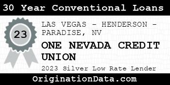 ONE NEVADA CREDIT UNION 30 Year Conventional Loans silver