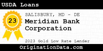 Meridian Bank Corporation USDA Loans gold