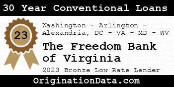 The Freedom Bank of Virginia 30 Year Conventional Loans bronze
