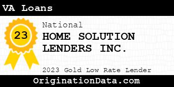 HOME SOLUTION LENDERS VA Loans gold