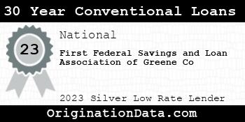First Federal Savings and Loan Association of Greene Co 30 Year Conventional Loans silver
