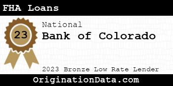 Bank of Colorado FHA Loans bronze