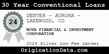 NOVA FINANCIAL & INVESTMENT CORPORATION 30 Year Conventional Loans silver
