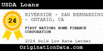 FIRST NATIONS HOME FINANCE CORPORATION USDA Loans gold